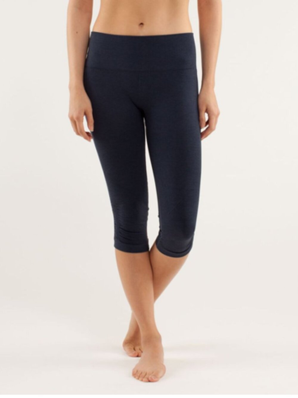 Lululemon In The Flow Crop Inkwell Seamless Leggings Size 10